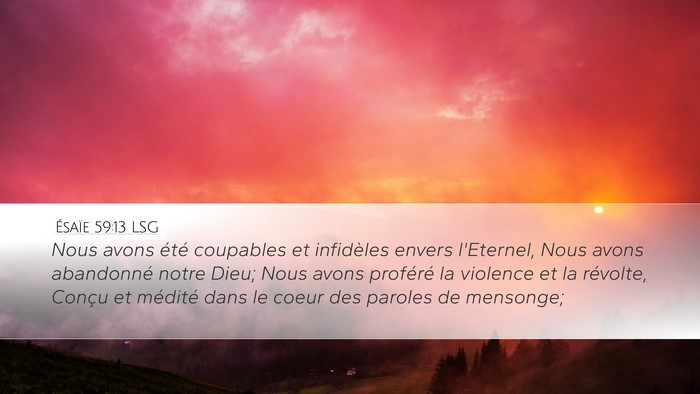 Ésaïe 59:13 LSG Bible Verse Image