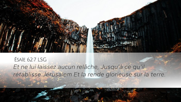 Ésaïe 62:7 LSG Bible Verse Image