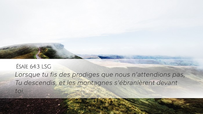 Ésaïe 64:3 LSG Bible Verse Image