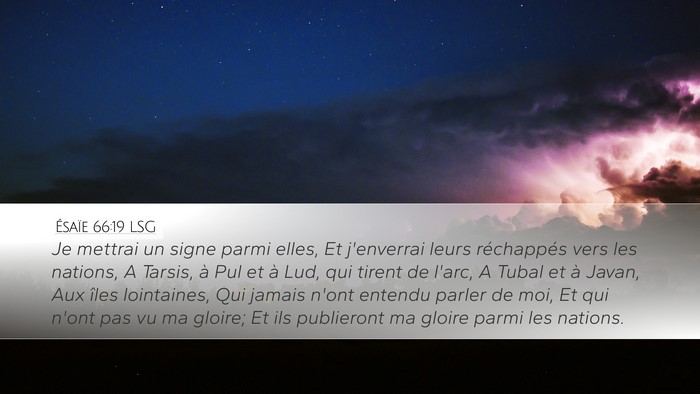 Ésaïe 66:19 LSG Bible Verse Image