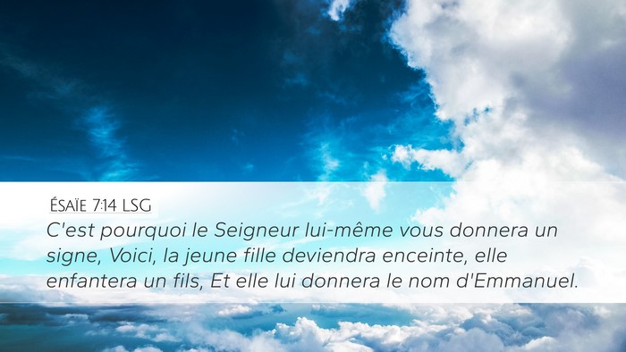 Ésaïe 7:14 LSG Bible Verse Image