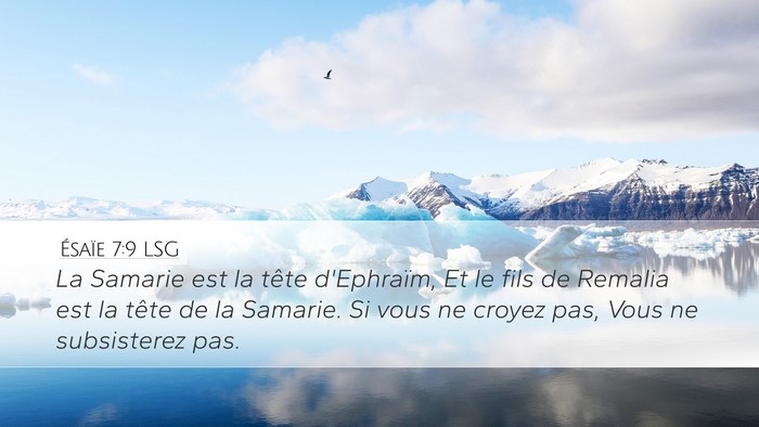 Ésaïe 7:9 LSG Bible Verse Image
