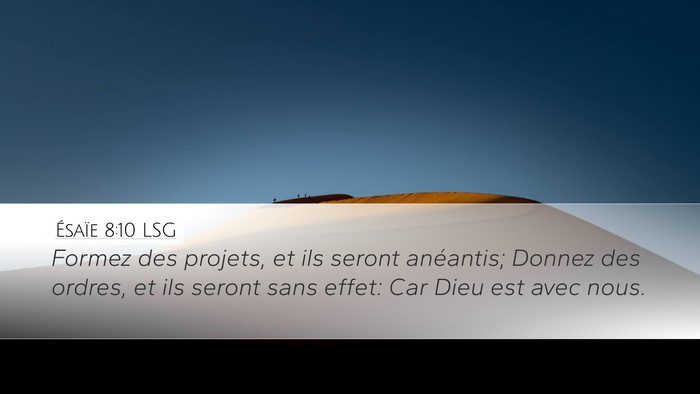 Ésaïe 8:10 LSG Bible Verse Image