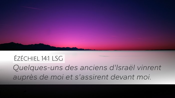 Ézéchiel 14:1 LSG Bible Verse Image
