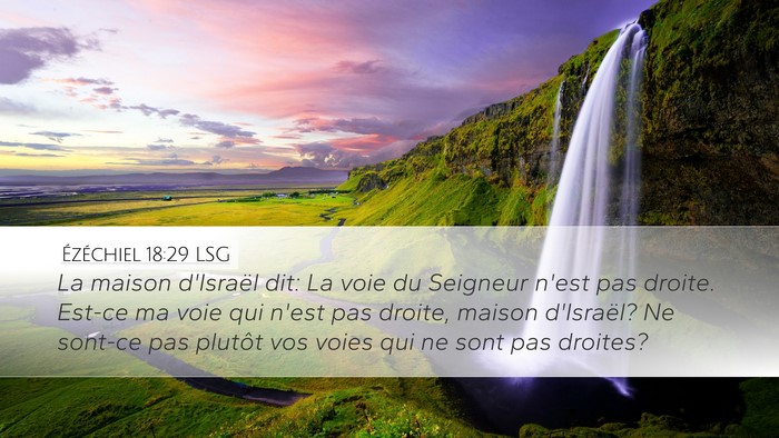 Ézéchiel 18:29 LSG Bible Verse Image