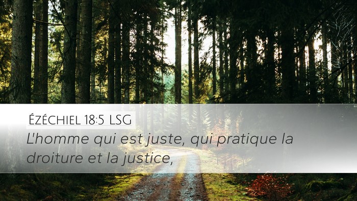 Ézéchiel 18:5 LSG Desktop Wallpaper - L'homme qui est juste, qui pratique la droiture - Desktop Bible Verse Wallpaper