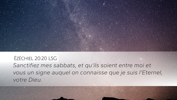 Ézéchiel 20:20 LSG Bible Verse Image