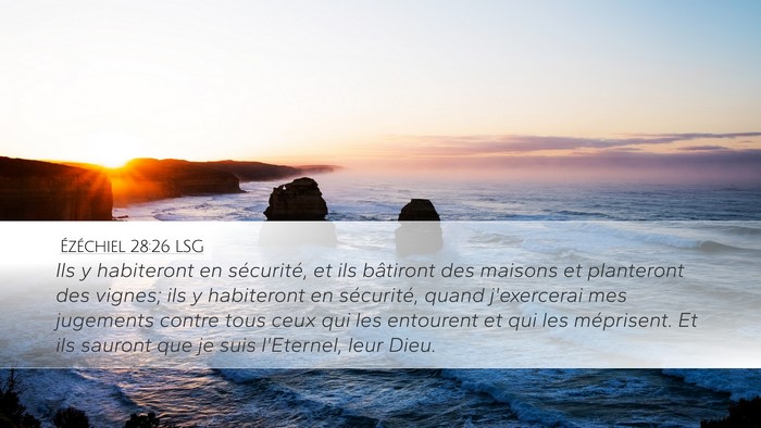 Ézéchiel 28:26 LSG Bible Verse Image