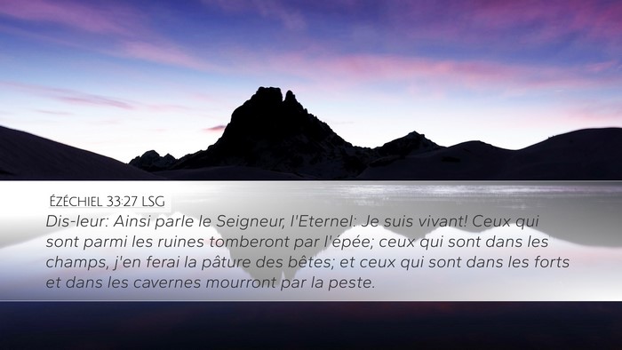 Ézéchiel 33:27 LSG Bible Verse Image