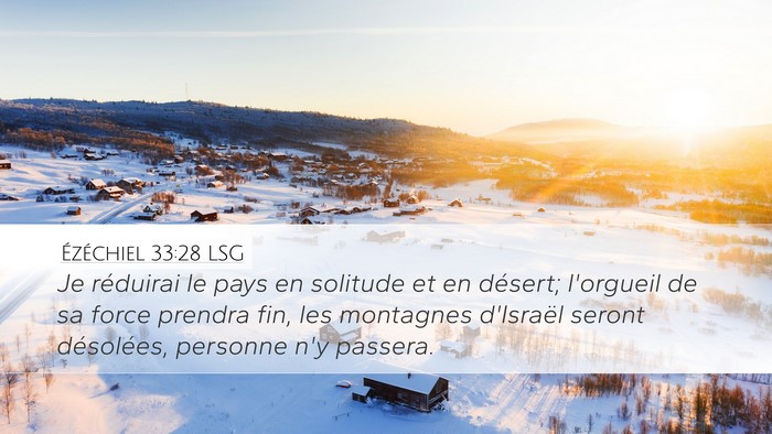 Ézéchiel 33:28 LSG Bible Verse Image