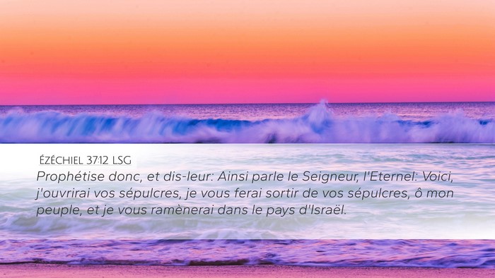 Ézéchiel 37:12 LSG Desktop Wallpaper - Prophétise donc, et dis-leur: Ainsi parle le - Desktop Bible Verse Wallpaper