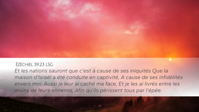 Ézéchiel 39:23 LSG Desktop Wallpaper - Et les nations sauront que c'est à cause de ses - Desktop Bible Verse Wallpaper