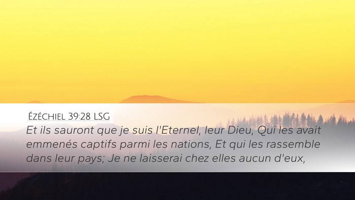 Ézéchiel 39:28 LSG Bible Verse Image