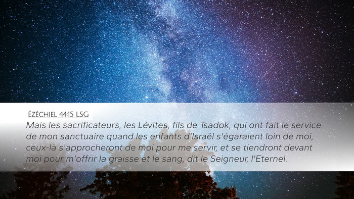 Ézéchiel 44:15 LSG Bible Verse Image