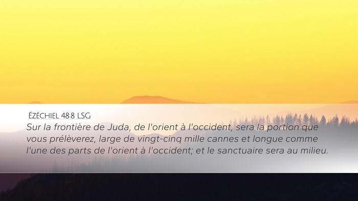 Ézéchiel 48:8 LSG Bible Verse Image