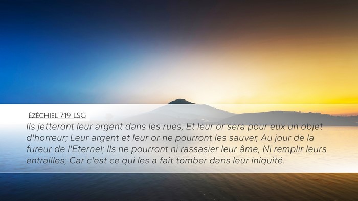 Ézéchiel 7:19 LSG Bible Verse Image