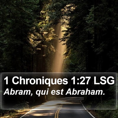 1 Chroniques 1:27 LSG Bible Verse Image