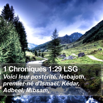 1 Chroniques 1:29 LSG Bible Verse Image