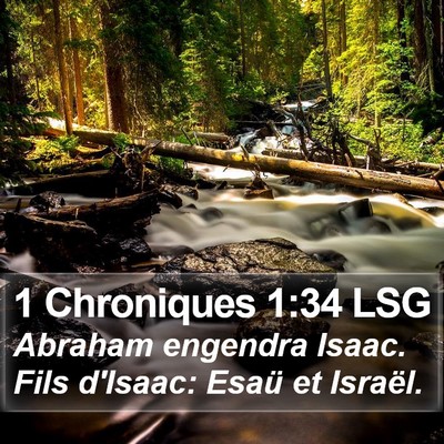 1 Chroniques 1:34 LSG Bible Verse Image