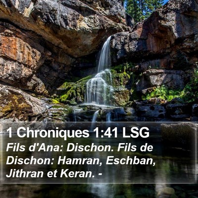1 Chroniques 1:41 LSG Bible Verse Image