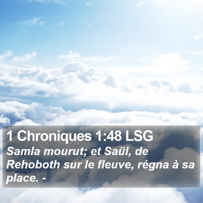 1 Chroniques 1:48 LSG Bible Verse Image