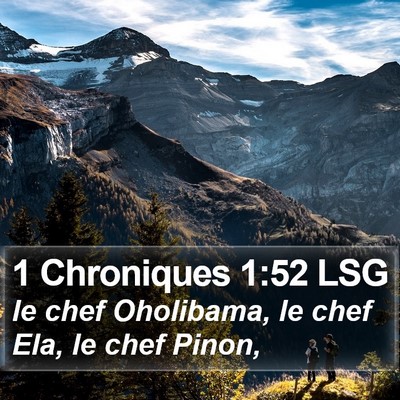 1 Chroniques 1:52 LSG Bible Verse Image