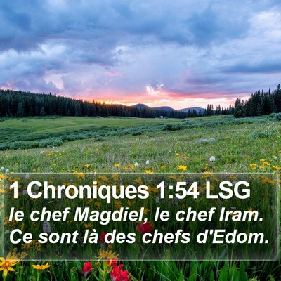 1 Chroniques 1:54 LSG Bible Verse Image