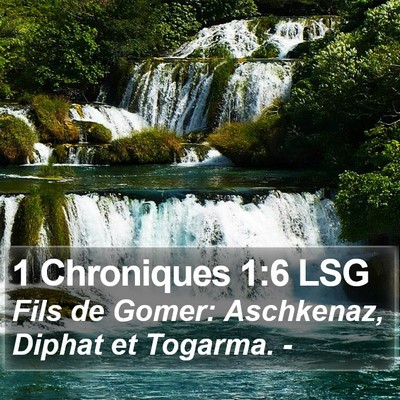 1 Chroniques 1:6 LSG Bible Verse Image