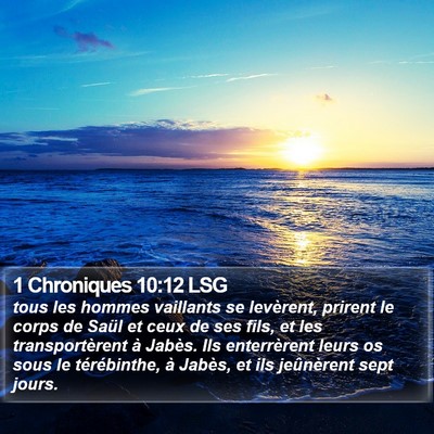 1 Chroniques 10:12 LSG Bible Verse Image