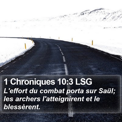 1 Chroniques 10:3 LSG Bible Verse Image