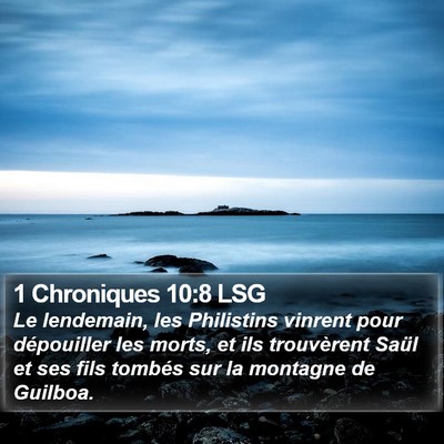1 Chroniques 10:8 LSG Bible Verse Image