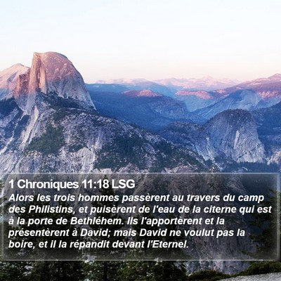 1 Chroniques 11:18 LSG Bible Verse Image