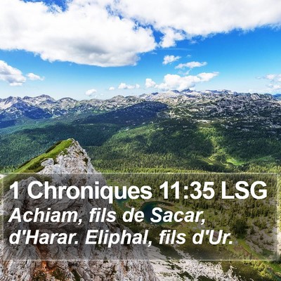 1 Chroniques 11:35 LSG Bible Verse Image