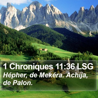 1 Chroniques 11:36 LSG Bible Verse Image