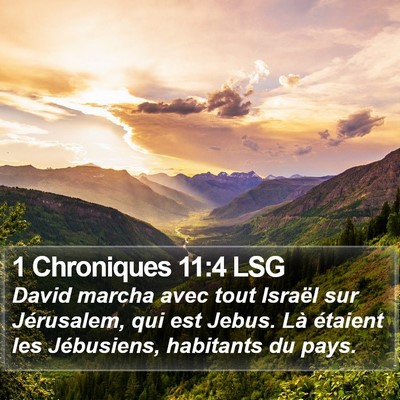 1 Chroniques 11:4 LSG Bible Verse Image