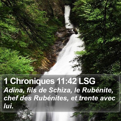 1 Chroniques 11:42 LSG Bible Verse Image