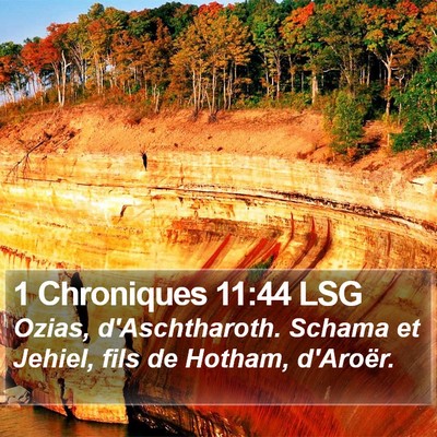 1 Chroniques 11:44 LSG Bible Verse Image