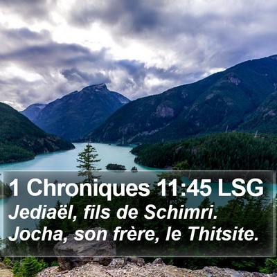 1 Chroniques 11:45 LSG Bible Verse Image