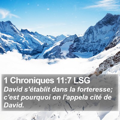 1 Chroniques 11:7 LSG Bible Verse Image
