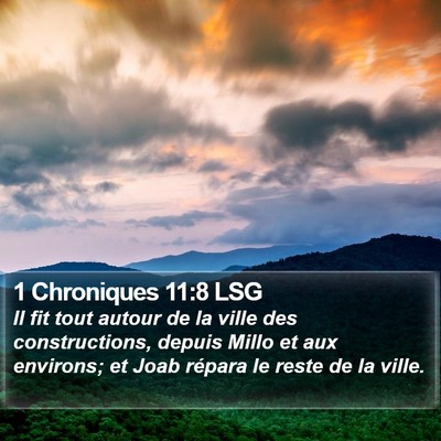 1 Chroniques 11:8 LSG Bible Verse Image