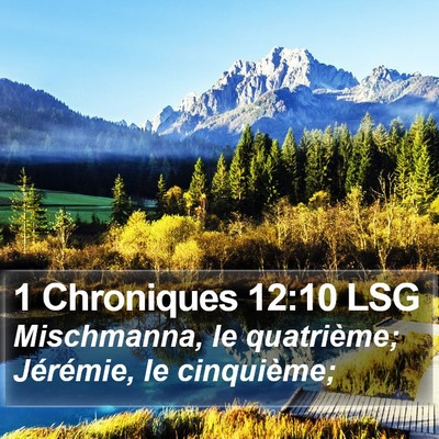 1 Chroniques 12:10 LSG Bible Verse Image