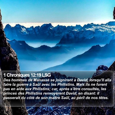 1 Chroniques 12:19 LSG Bible Verse Image