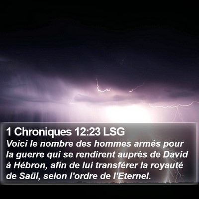 1 Chroniques 12:23 LSG Bible Verse Image