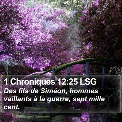 1 Chroniques 12:25 LSG Bible Verse Image
