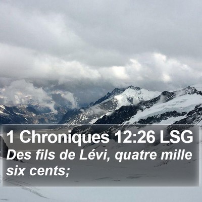 1 Chroniques 12:26 LSG Bible Verse Image