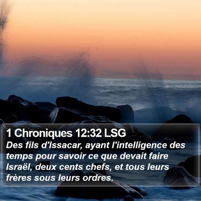 1 Chroniques 12:32 LSG Bible Verse Image