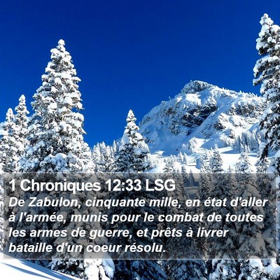 1 Chroniques 12:33 LSG Bible Verse Image