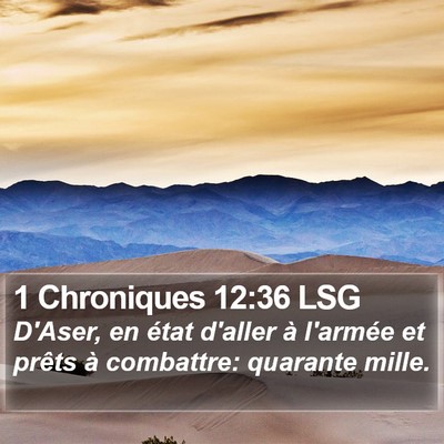 1 Chroniques 12:36 LSG Bible Verse Image