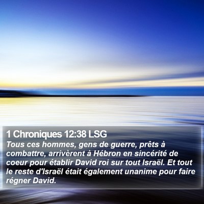 1 Chroniques 12:38 LSG Bible Verse Image