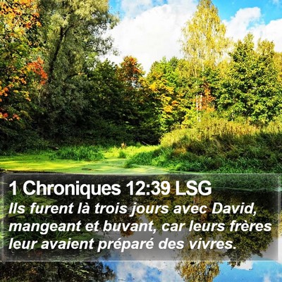 1 Chroniques 12:39 LSG Bible Verse Image